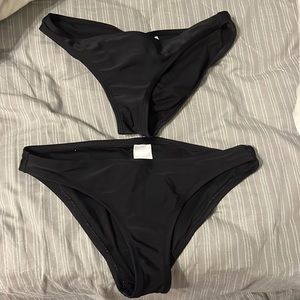 black swimsuit bottoms